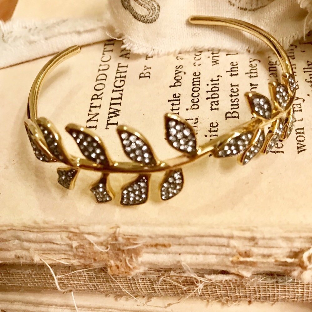 Stella & Dot Ivie Diamond Leaf Cuff Bracket